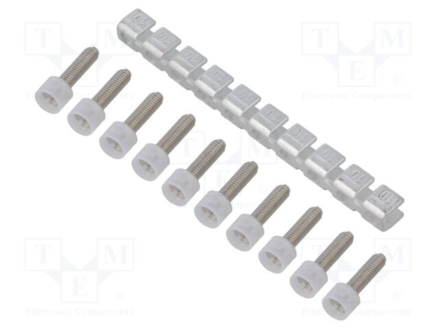 Screw bridge; ways: 10; Width: 10mm