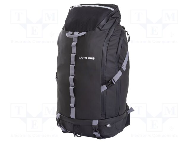 Backpack; black; polyester,PVC; 30l