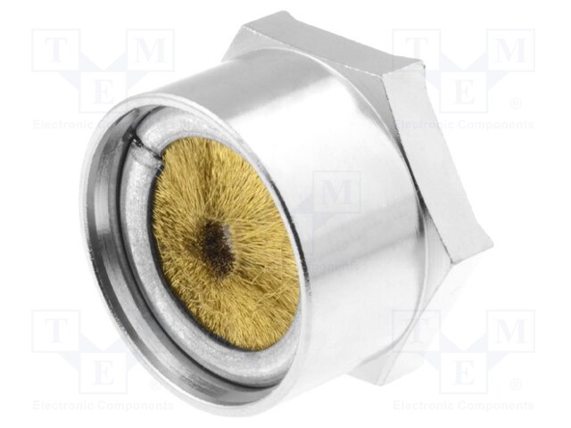 Nut; with earthing; M32; brass; nickel; 39mm; -70÷200°C; Pitch: 1.5