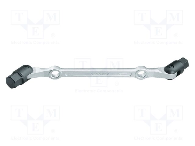Wrench; hex key,with joint; HEX 5mm,HEX 6mm; tool steel; L: 202mm