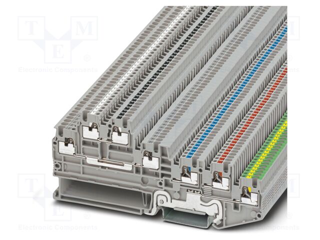 Splice terminal: rail; 13.5A; 250V; push-in; PA; L: 44.6mm; W: 3.5mm
