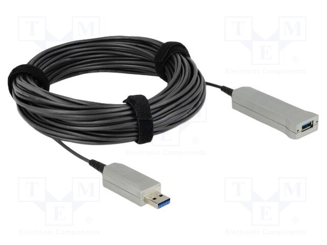 Cable; optical; USB A socket,USB A plug,USB B micro socket; 20m