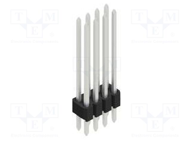 Connector: pin strips; pin header; male; PIN: 8; 1.27mm; THT; 2x4