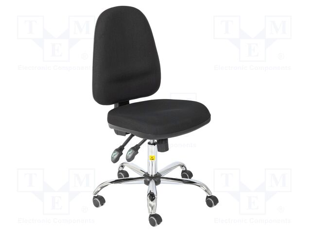 Chair; ESD; Seat dim: 460x430mm; Back dim: 440x510mm; 490÷620mm