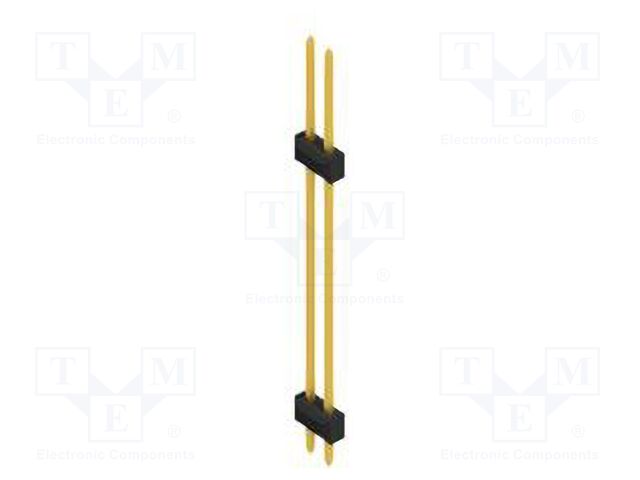 Connector: pin strips; pin header; male; PIN: 2; 2.54mm; THT; 2x1