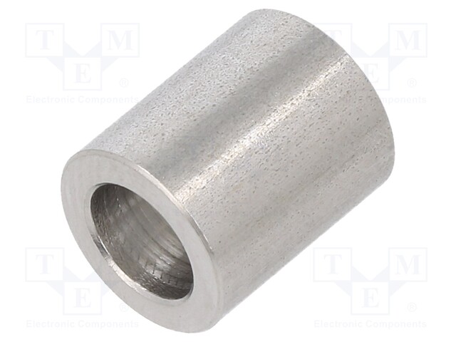 Spacer sleeve; 6.2mm; cylindrical; stainless steel; Øint: 10mm