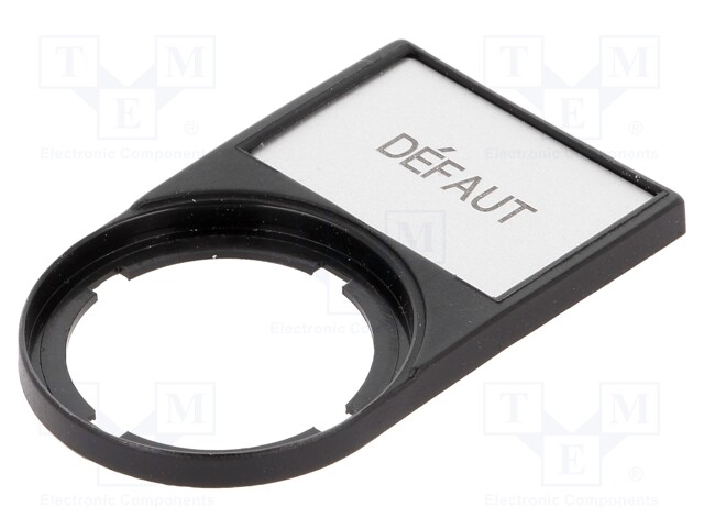 Bezel with description label; RMQ-Titan; 30x50mm