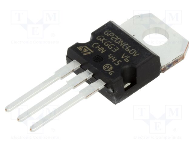 IGBT Single Transistor, 60 A, 2.5 V, 200 W, 600 V, TO-220, 3 Pins