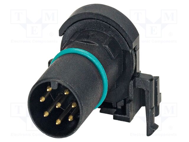 Connector: M12; contact insert; PIN: 8; 30V; angled; IP67; THT; 2A