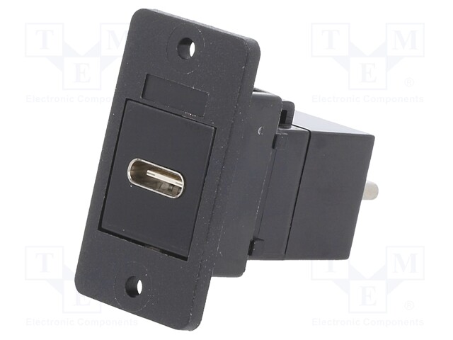 Coupler; USB C socket-front,USB C plug-back; SLIMS; USB-C; 29mm