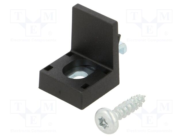 Angle bracket; for profiles; W: 25mm; H: 32mm; L: 25mm; steel