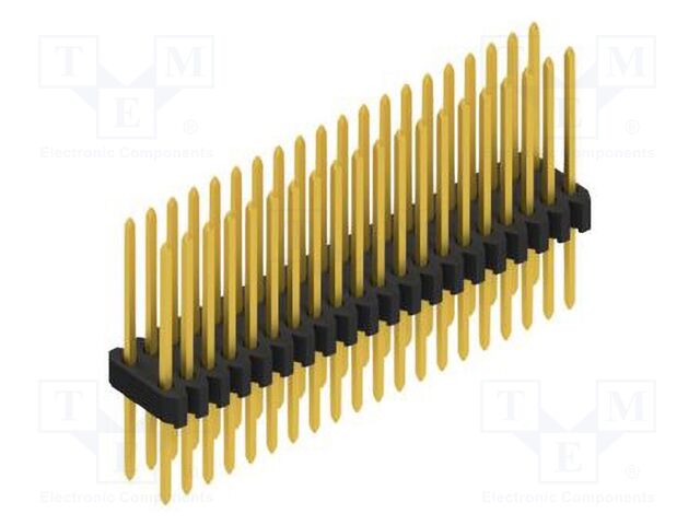 Connector: pin strips; pin header; male; PIN: 40; 1.27mm; THT; 2x20
