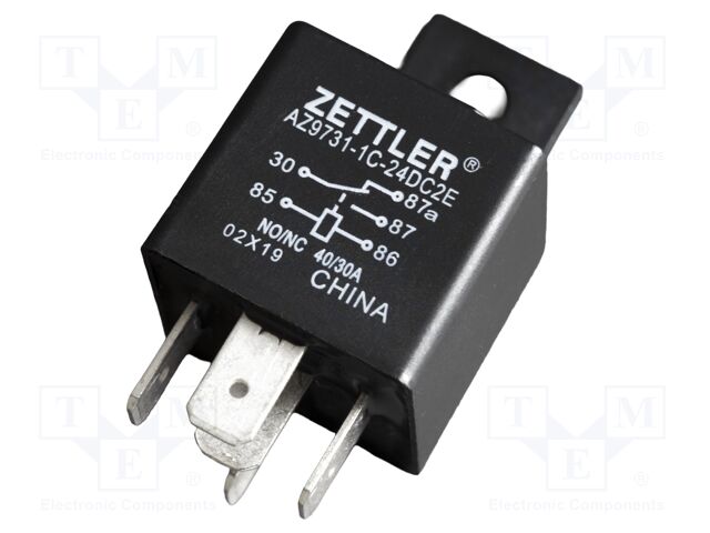 Relay: electromagnetic; SPDT; Ucoil: 24VDC; 40A; automotive; AZ9731