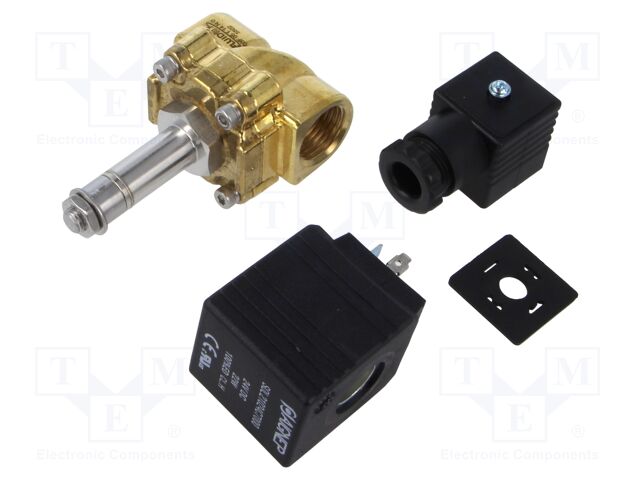 Electromagnetic valve; G 1/2"; brass; NBR; Valve: 2/2 NC; 24VDC