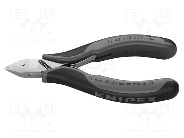 Pliers; side,cutting,precision; ESD; 115mm