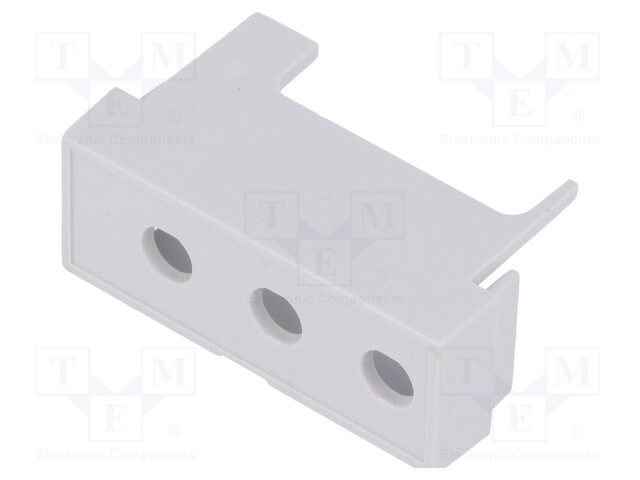 Terminals cover; grey; 10.16mm; Holes no: 3