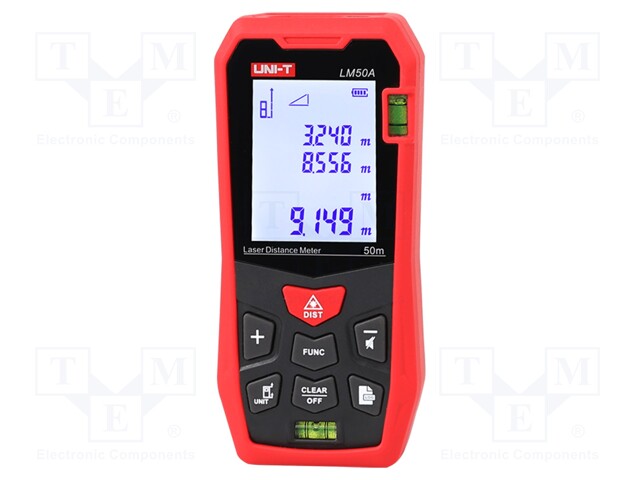 Distance meter; LCD 2"; 50m; Meas.accur: ±(2mm + 5x10-5 digits)