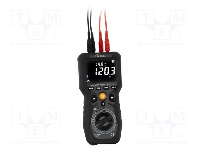 Meter: cable length; LCD; Range: 0,1÷30000m; Unit: ft,km,m,°C,°F