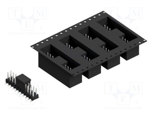 Connector: pin strips; pin header; male; PIN: 22; 2.54mm; SMT; 2x11