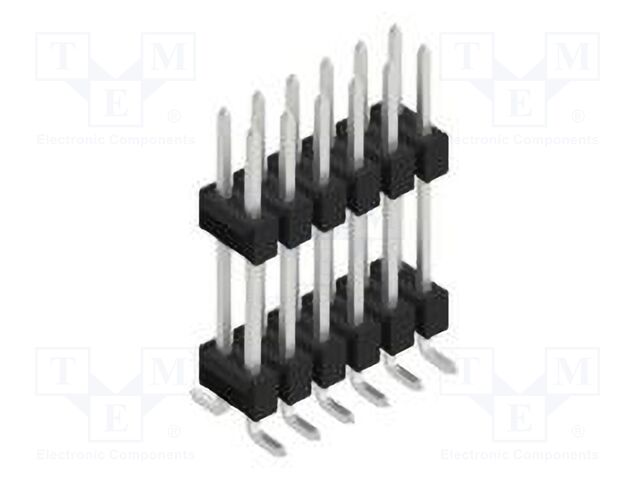 Connector: pin strips; pin header; male; PIN: 12; 2.54mm; SMT; 2x6