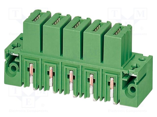 PCB headers, nominal cross section: 35 mm?, color: green, no