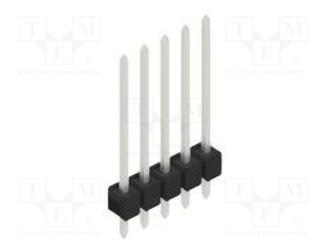 Connector: pin strips; pin header; male; PIN: 5; 2.54mm; THT; 1x5