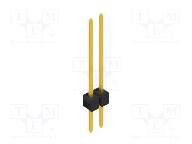 Connector: pin strips; pin header; male; PIN: 2; 2.54mm; THT; 1x2