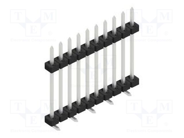 Connector: pin strips; pin header; male; PIN: 10; 2mm; SMT; 1x10