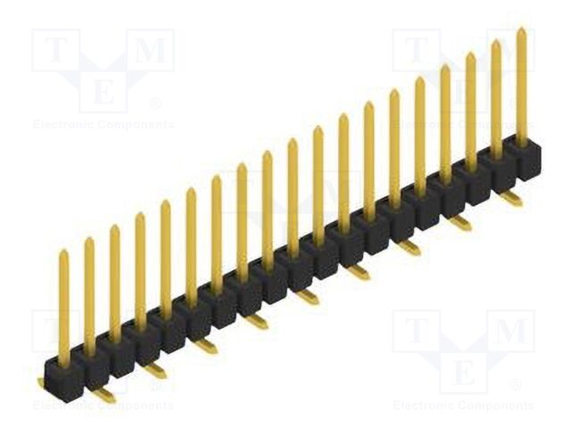 Connector: pin strips; pin header; male; PIN: 19; 2.54mm; SMT; 1x19