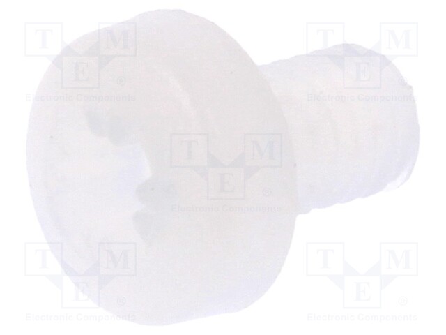 Screw; M3x5; 0.5; Head: cheese head; Pozidriv; 0,8mm; polyamide