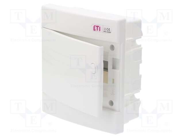 Enclosure: for modular components; IP40; white; No.of mod: 8; ABS
