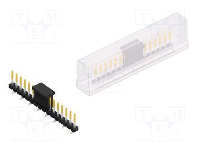 Connector: pin strips; pin header; male; PIN: 16; 2.54mm; SMT; 1x16