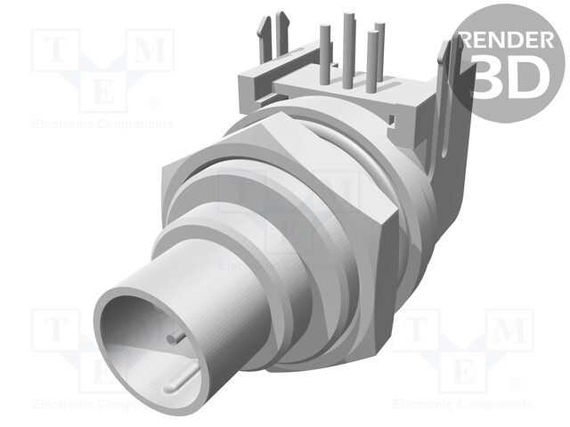 Connector: circular; socket; male; PIN: 5; gold-plated; 3A; IP65