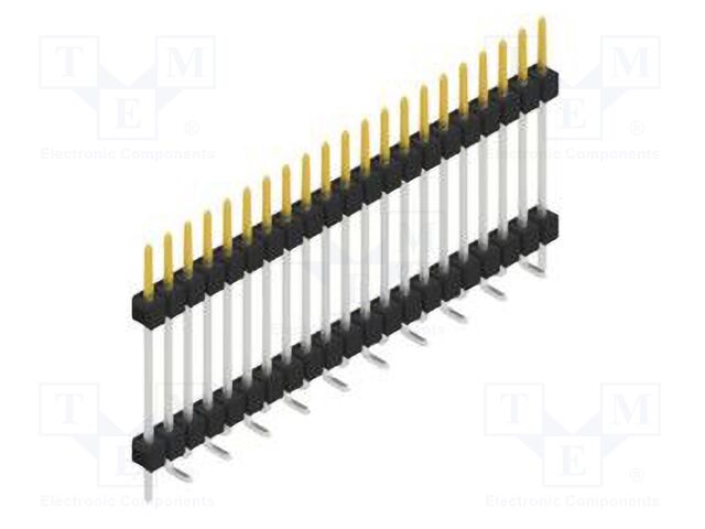 Connector: pin strips; pin header; male; PIN: 21; 2.54mm; SMT; 1x21