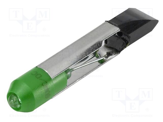 LED lamp; green; T6,8; 28VDC; 28VAC; No.of diodes: 1