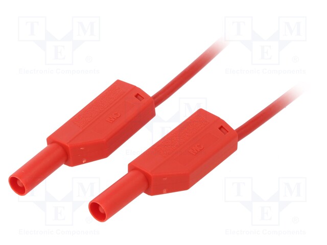 Test lead; silicone; 2m; red; 19A; 1kV; Cond.cross sec: 1mm2
