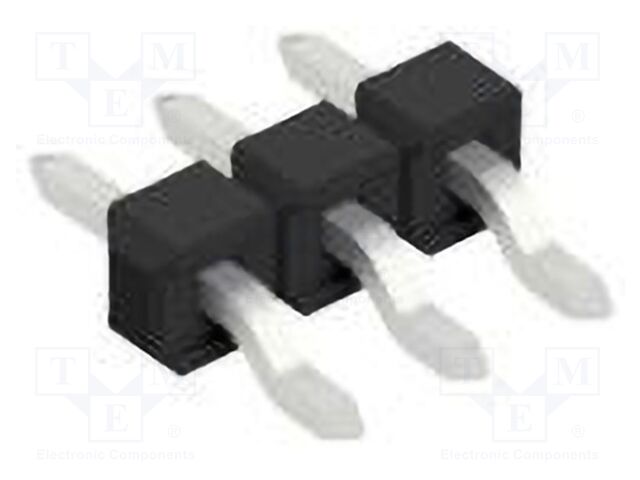 Connector: pin strips; pin header; male; PIN: 3; 2.54mm; SMT; 1x3