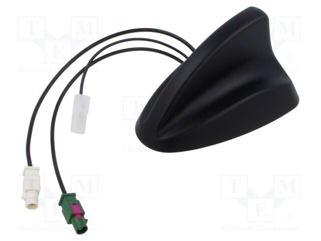 Antenna; AM,DVB-T,FM,TV; for push-on 6.3mm connectors,Fakra