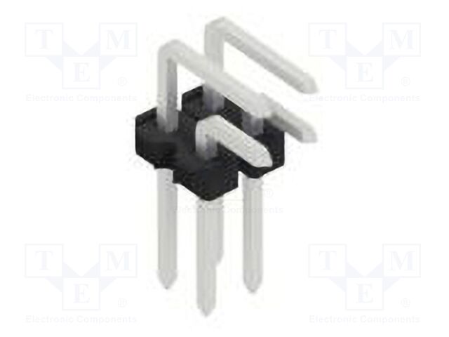 Connector: pin strips; pin header; male; PIN: 4; 2.54mm; THT; 2x2