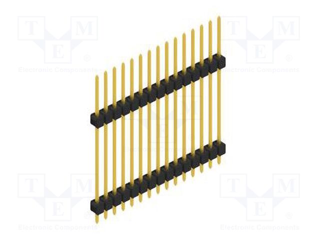 Connector: pin strips; pin header; male; PIN: 15; 2.54mm; THT; 1x15