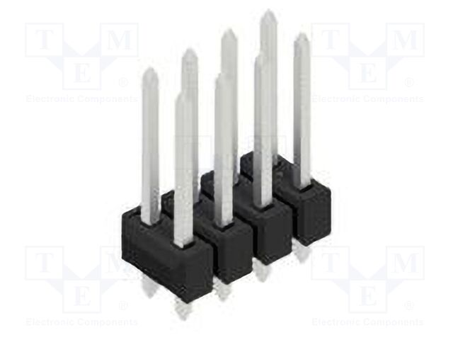 Connector: pin strips; pin header; male; PIN: 8; 2.54mm; THT; 2x4