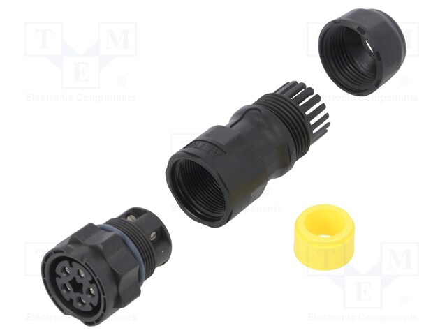 Connector: circular; female; plug; screw terminal; PIN: 5; IP68