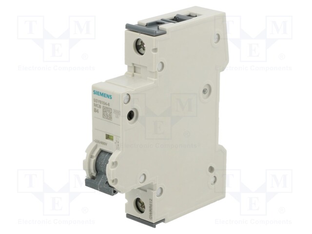 Circuit breaker; 230/400VAC; Inom: 4A; Poles: 1; DIN; Charact: B; 6kA