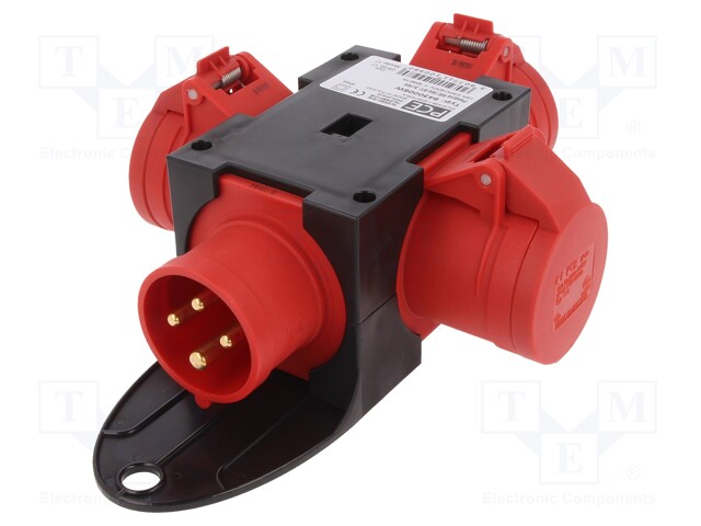 Connector: AC supply 3-phase; splitter; 16A; 400VAC; IEC 60309