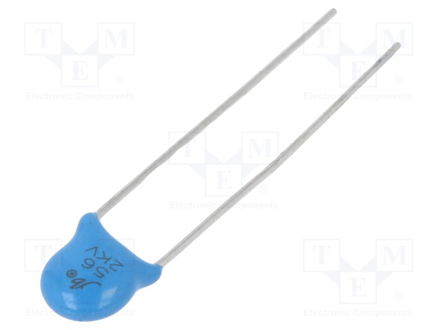 Capacitor: ceramic; 56pF; 2kVDC; SL; ±10%; 5mm