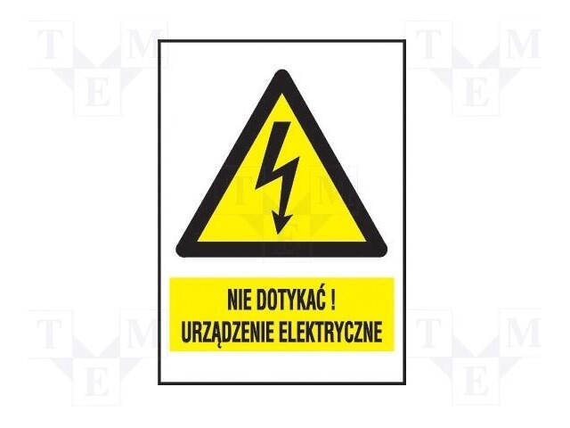 Safety sign; warning; W: 105mm; H: 148mm; PVC