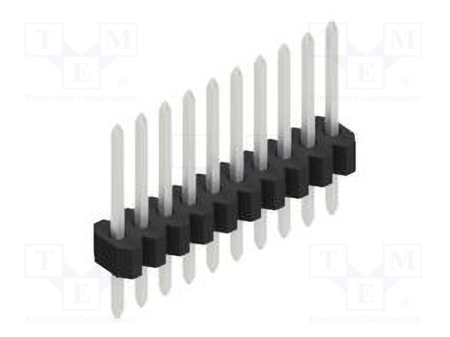 Connector: pin strips; pin header; male; PIN: 10; 1.27mm; THT; 1x10