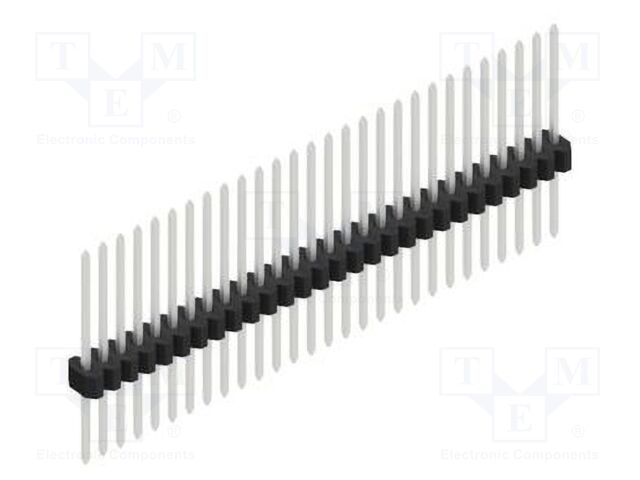 Connector: pin strips; pin header; male; PIN: 28; 1.27mm; THT; 1x28