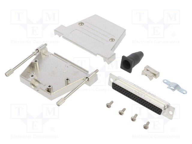 D-Sub HD; PIN: 62; female; shielded,with strain relief; straight