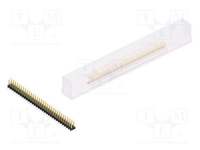 Connector: pin strips; pin header; male; PIN: 64; 2mm; SMT; 2x32